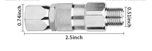 For Sun-tool Airless Spray Swivel Joint 1/4-Inch High Pressure Painting Supplies Airless Spray Whip Hose Swive 1/3/6pcs Airbrush Gun(3PCS) - Image 3