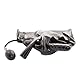 Rubberfashion Latex Slip - Kurze Pants mit Penishülle und aufblasbarer Dildo Anal - Rubber Dessous für Herren Schwarz 0.4mm L