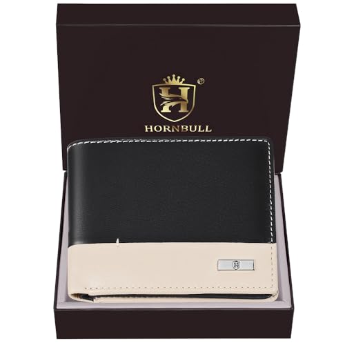 Image of HORNBULL Nikolas Black Leather Wallet for Men | Genuine Leather Wallet with RFID Blocking | Purse for Men