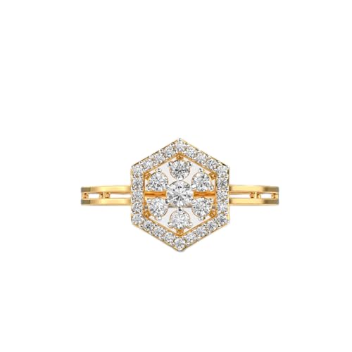 Bague Mon Cœur argent 925 plaqué or moissanite ronde bijou luxe femme