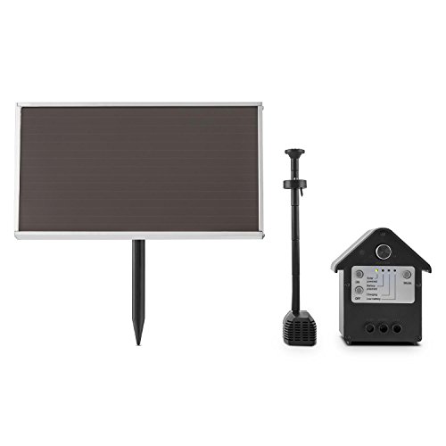 Solar Teichpumpe Blumfeldt Wasserwerk 250 Set mit LED-Beleuchtung