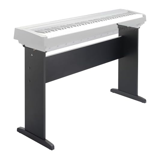 Zreephy Soporte universal para teclado de piano de 76/88 teclas, soporte de madera compatible con YMH P Series, CSO PX Series, RLD FP Series, teclados de pianos digitales 2 en 1 (negro, M)