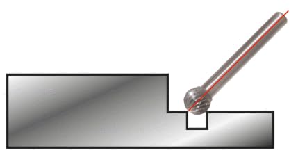 KS Tools 515.3286 HM Kugel-Frässtift Form D, 16mm