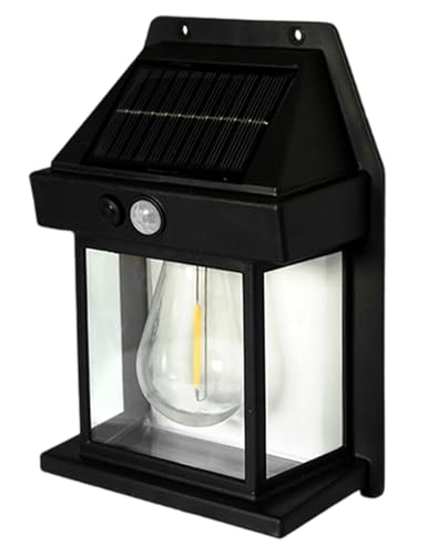 Usynox Outdoor Solar Wall Lamp – Official Usynox Solar Wall Light, 3 Motion Modes: Dark to Bright, Super Bright & Long-Lasting, Quick Tool-Free Installation, for Gardens, Homes & More (Black)