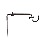 Umbra Adjustable Bracket for Drapery Rod, Set of 2, Espresso