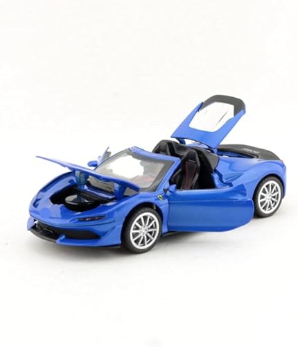 Image of 1 /32 FERARI J-50 Alloy Metal Pull Back Die-cast Car Scale Model with Sound Light Toy for Kids Metal Model Toy Car with Sound and Light (Blue)