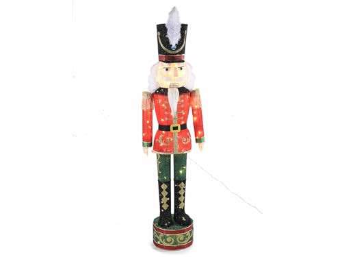 Gruppo Maruccia - Soldatino Schiaccianoci di Natale Gigante - Decorazione Natalizia per Interni ed Esterni - Addobbo per Casa, Giardino, Negozi, Vetrine - Altezza 1,63 Mt