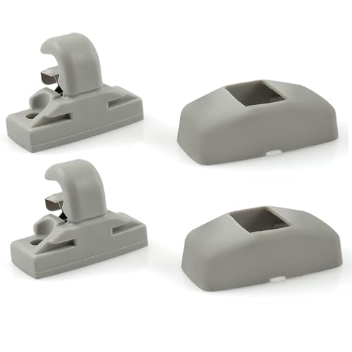 ROBUST 2x Clip Sonnenblendenhalter Grau Halter Blende für VW Caddy Golf Mk4 Sharan Passat Polo Amarok Transporter T5 Touran Seat Ibiza Leon Skoda Fabia Octavia Superb 3B0857561B