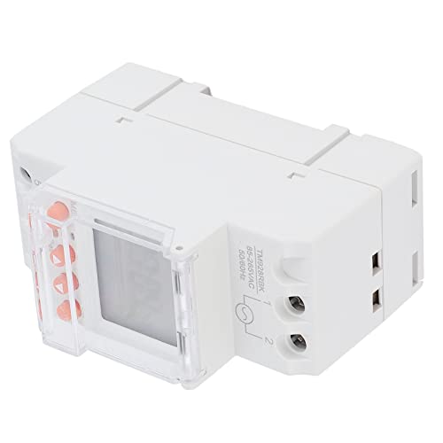 CHICIRIS Interruptor de Temporizador Analógico de Luz LCD Control Inteligente de Inicio Programable para el Tipo de Riel 85-265V 30 A Método de Instalación de Tipo