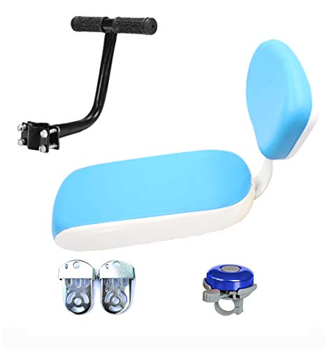 Poggiapiedi per sedile posteriore della bicicletta, per sedile posteriore della bicicletta, cuscino di sicurezza per bambini, bracciolo, corrimano, pedali posteriori, blu