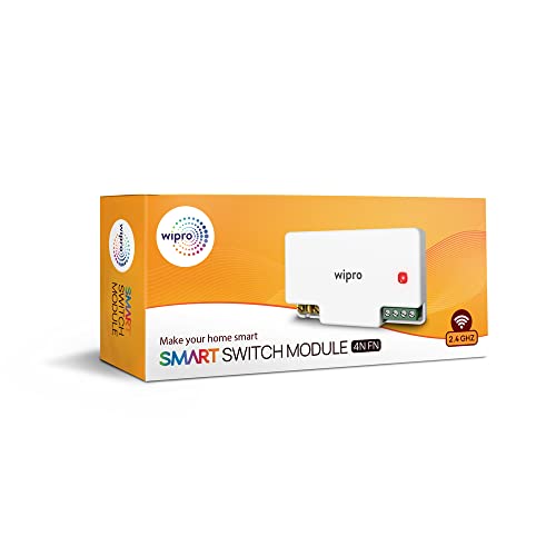 Image of Wipro Smart Switch Module, 3 Switch Control, 1 Fan Speed Control Compatible with Alexa & Google Home (Pack of 1,White)
