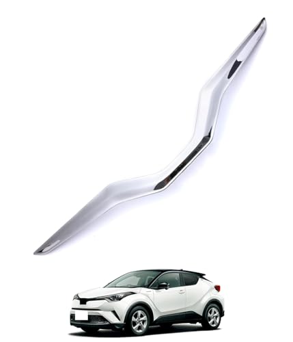 【Caphex】トヨタ C-HR ZYX10/NGX50 後期 専用 2019年10月? フロントエンブレムカバー ガーニッシュ 傷付き防止 ステンレス製メッキモール カスタム パーツ アクセサリー CHR c-hr ドレスアップ 外装 1P