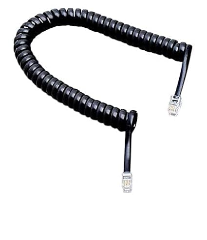 Image of 10M Telephone Cable Line Cord 1 Cable + 1 Coil Cord /Handset Wire +1-2 Way Dabbi+1 Rj11 Cable Extension For Landline,Phone,Modem(Pack Of 4 Item).,Black