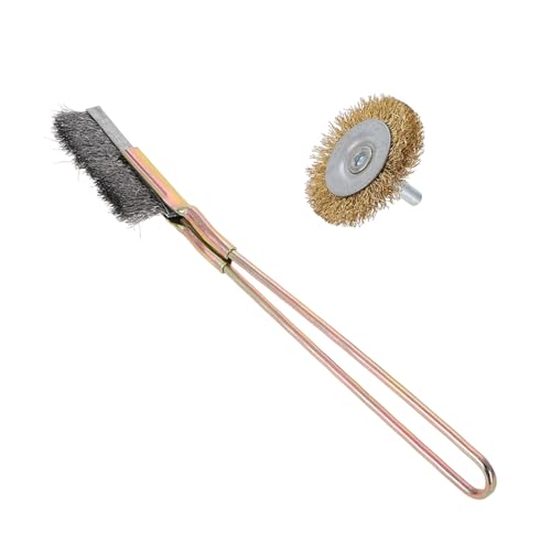 Unomor 2pcs Wire Wheel Brush for Drill Wheel Cleaning Kit for Automotive Rust Removal for Drill