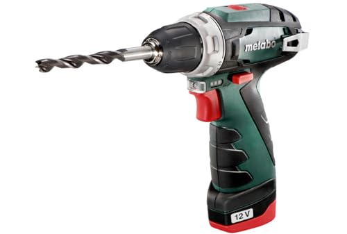 Metabo POWERMAXX BS BASIC 1400 RPM 800 g - Taladro eléctrico (1400 RPM, 1 cm, 1,8 cm, 34 Nm, 17 Nm, 301 in-lb)