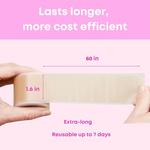 Image of Advanced Silicone Scar Sheets for Women, Medical grade silicone scar tape, Customized for Moms, Extra Long 1.6 inch x 60 inch, New Easy-Use Tear-Lines, Surgical Scars, C-Section, Tummy Tuck, Face Wrinkles