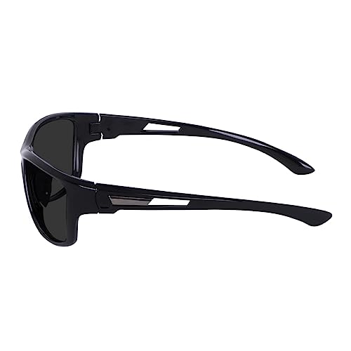 Image of Sports Sunglasses COMBO, UV Protected Wraparound Design, 2 Pack with Night Driving Yellow Lens and Black Sport Lens