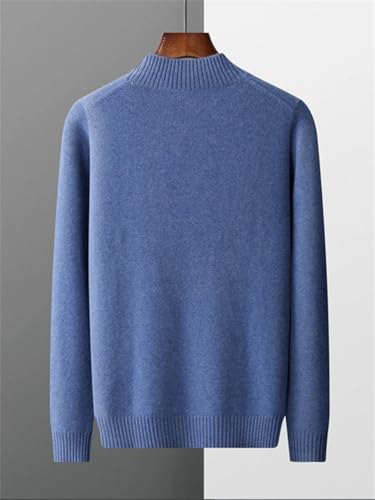 Hamthuit Men Crew Neck Long Sleeve Sweater Mock Neck Long Sleeve Pullover Thick Basic Soft Warm Knitwear Sweater3