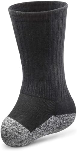 Dr. Comfort Transmet Unisex Crew Socks for Partial Foot Amputation, with Fiber Padding in Heel and Forefoot - Large, Black