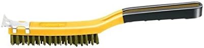 SB319/BB 3 x 19 Soft Grip Brass Wire Brush with Scraper (Pack of 36)
