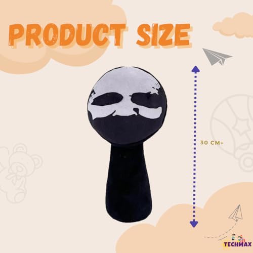 Image of Customized Text Black White Sprunki Plush Toys