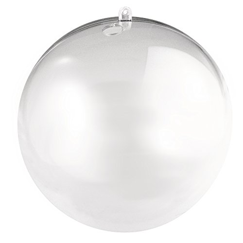 Rayher Bola transparente, 1 ud 16 cm ø, 2 mitades, bola Navidad y decoración, 3946237