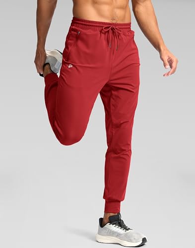 Image of Pudolla Men's Lightweight Jogger with Pockets 4-Way Stretch Sweatpants Workout Runing Athletic Track Pants