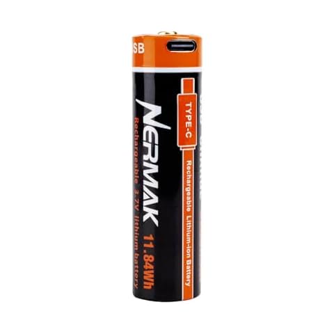 NERMAK 3.7V 3200mAh USB Rechargeable Lithium lon Battery for Flashlights, Headlamps, Bike Lights, Bluetooth Speaker Etc Cover