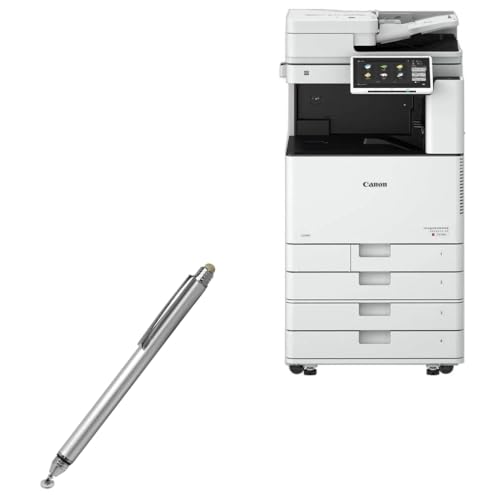 BoxWave Stylus Pen Compatible with Canon imageRUNNER Advance DX C3935i - DualTip Capacitive Stylus, Fiber Tip Disc Tip Capacitive Stylus Pen - Metallic Silver