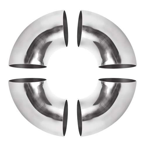 Opiniones y reviews de Tubos de escape de esta semana. 48 Acrux7 - Paquete de 4 tubos de escape de acero inoxidable de 3 pulgadas y 90 grados, codo de escape de 1,5 mm de grosor, curva de mandril
