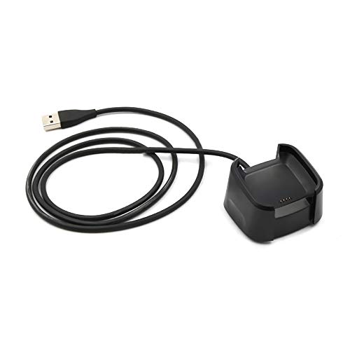 OWSOO Cabo de carregamento USB para smartwatch Fit-bit Ver-sa Base de carregamento dock base de mesa