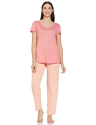Jockey RX12 Women's Micro Modal Cotton Relaxed Fit Solid V Neck Half Sleeve T-Shirt with Lace Trim On Sleeves