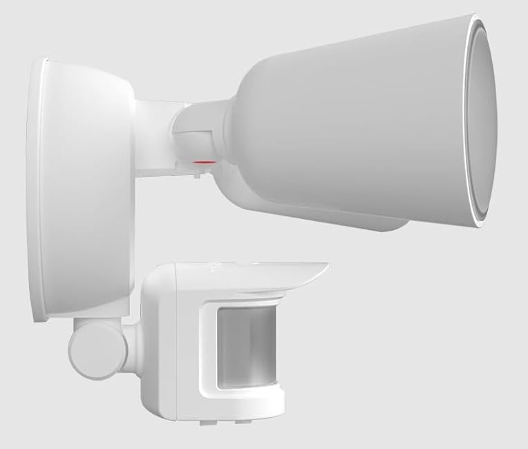 RAB LU160W Luminator Field-Adjustable Motion Sensing Floodlight, 3000K-5000K, Integrated Photocell (White)