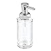 InterDesign Duo Foaming Soap Dispenser Pump for Kitchen or Bathroom Countertops, Clear/Brushed Nickel