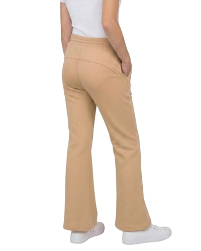 Image of WELAKEN Girls Sweatpants for Casual & Athletic - Kids Flared Pants Bell-Bottom Trousers with Pockets