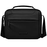 Bolsa Carteiro Masculina Impermeável Nylon Transversal Ombro Tiracolo 4 Bolsos Várias Divisórias (Preto)