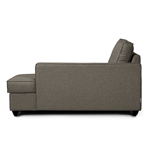 Image of Wakefit Sofa Set | 3 Year Warranty | Sofa 3 Seater, 3 Seater Sofa for Living Room, Wooden Sofa Set, Sofa Set 3 Seater + Right Aligned - Napper(Omega : Grey)