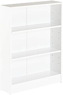 Hartleys White 3 Tier Bookcase