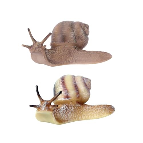 ifundom 2pezzi Lumaca Da Paesaggio Artigianato Paesaggistico Microdecorazione in Plastica Naturale Duratura Decorazione Da Scrivania Oggetti Scena Per