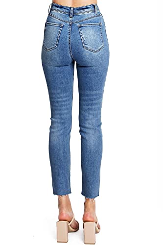 Wax Jeans Women's Juniors High Rise Slim-Straight Ankle Jeans3