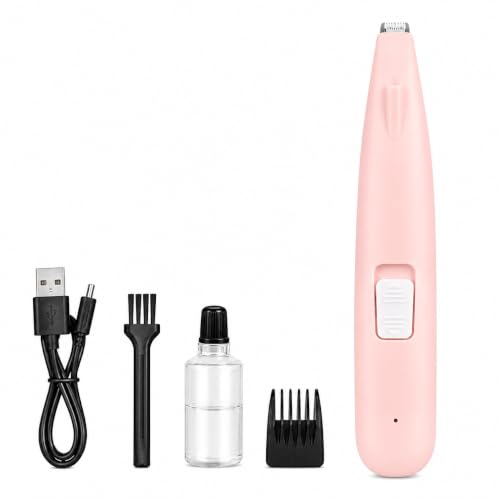 Image of AJIGNA MART Pet Paw Hair Trimmer for Dogs & Cats with LED Light, Waterproof Rechargeable Pet Razor, Low Noise Electric Paw Clipper for Trimming Paws, Ears, Face & Sensitive Areas, Cordless Grooming Shaver