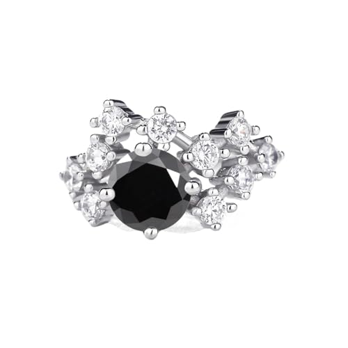 Bague moissanite 1 carat en argent S925 rose vert jaune