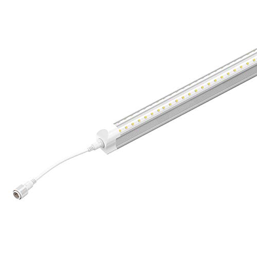 LEDMyplace 18W T8 4 Feet V-Shape LED Freezer/Cooler Tubes, 180°, 100-277 Voltage, 5000K Daylight White, Clear Lens, 2160 Lumens, Commercial Light, for Supermarkets Freezer, Grocery Stores, Shop