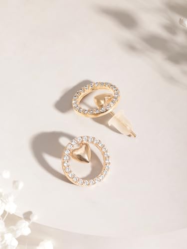 Image of Rubans Gold Plated Wedding Pendant Jewellery Set for Women