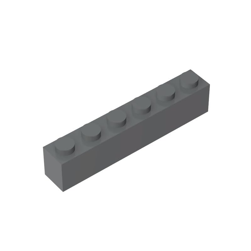 3009 Basic Bricks Brick 1x6 50 Pieces GDS-535 Compatible with Lego Building Blocks Color:Dark Bluish Gray โ image 1