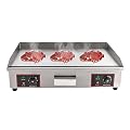 29'' Commercial Electric Griddle, 3000W Countertop Griddle Flat Top Grill Hot Plate BBQ Thermostatic Control Stainless Steel Grill 122°F-572°F Adjustable for Restaurant and Kitchen USA STOCK