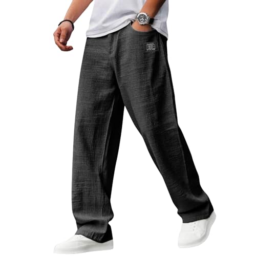 Amazon.com: FQZWONG Mokaloha Mens Pants Casual Loose Hemp