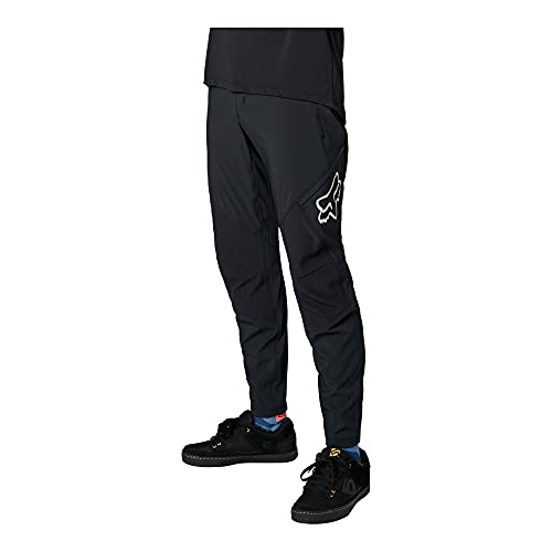 Fox Defend Mens MTB Trousers - Black, 34 Inch Waist / 34" Mountain Bike Pant Lower Body Leg Cycling Cycle DWR Rain Water Resistant All Weather Season Winter Trail Enduro MX Dirt Jump Ride Wear