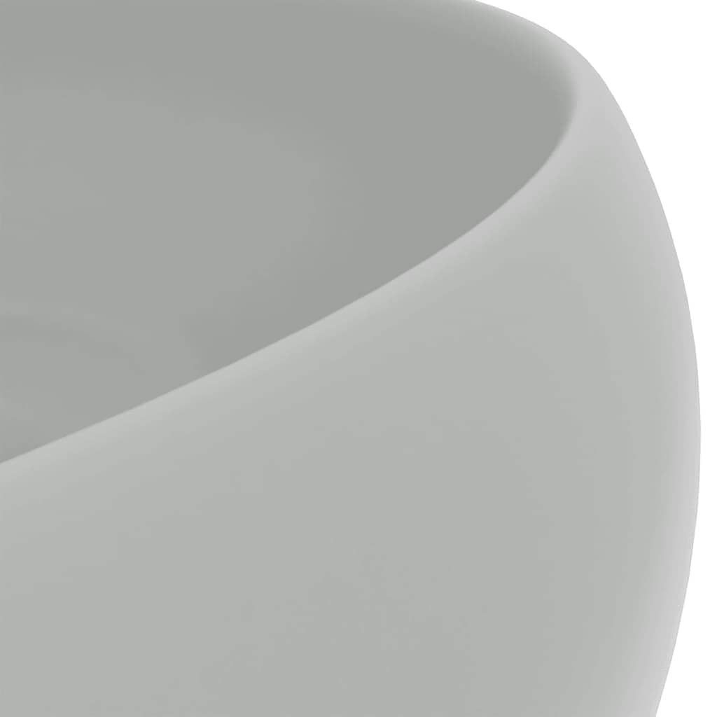 Lussuoso lavabo rotondo opaco in ceramica, 40 x 15 cm, per bagno degli ospiti, WC degli ospiti, ristrutturazione, ristrutturazione