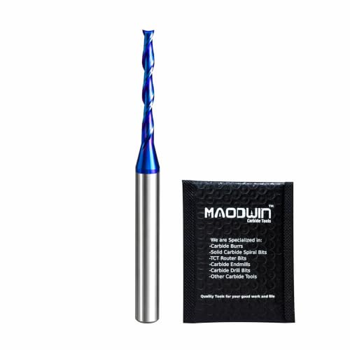1/8" Upcut Spiral Plunge Router Bit CNC for Carving Sign Engraving